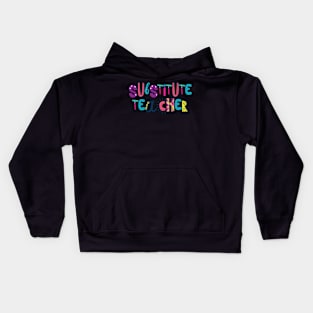 Cute Substitute Teacher Gift Idea Back to School Kids Hoodie